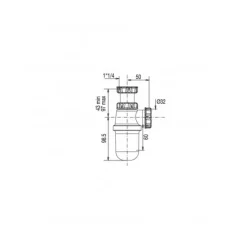 Siphon lavabo réglable Ø32 noir VALENTIN