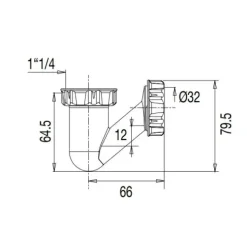Siphon - pour bidet V VALENTIN