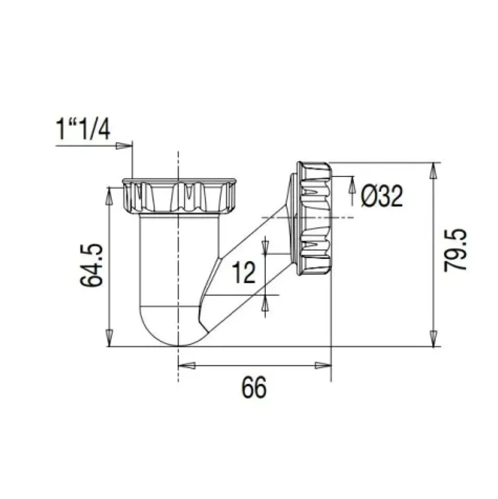 Siphon - pour bidet V VALENTIN