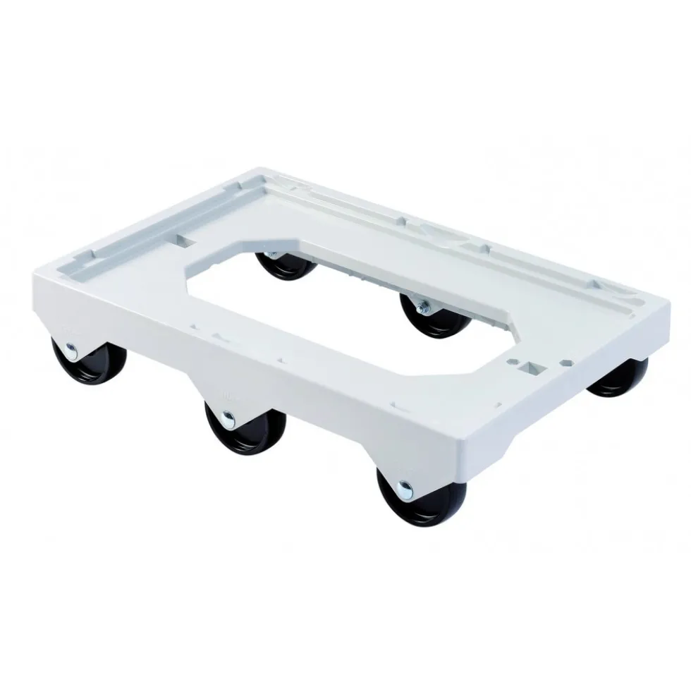 Socle rouleur - 6 roues - pour bacs et caisses GILAC