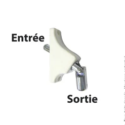 Sortie de caisson treuil à 90° avec double cadran pour volet roulant TORBEL