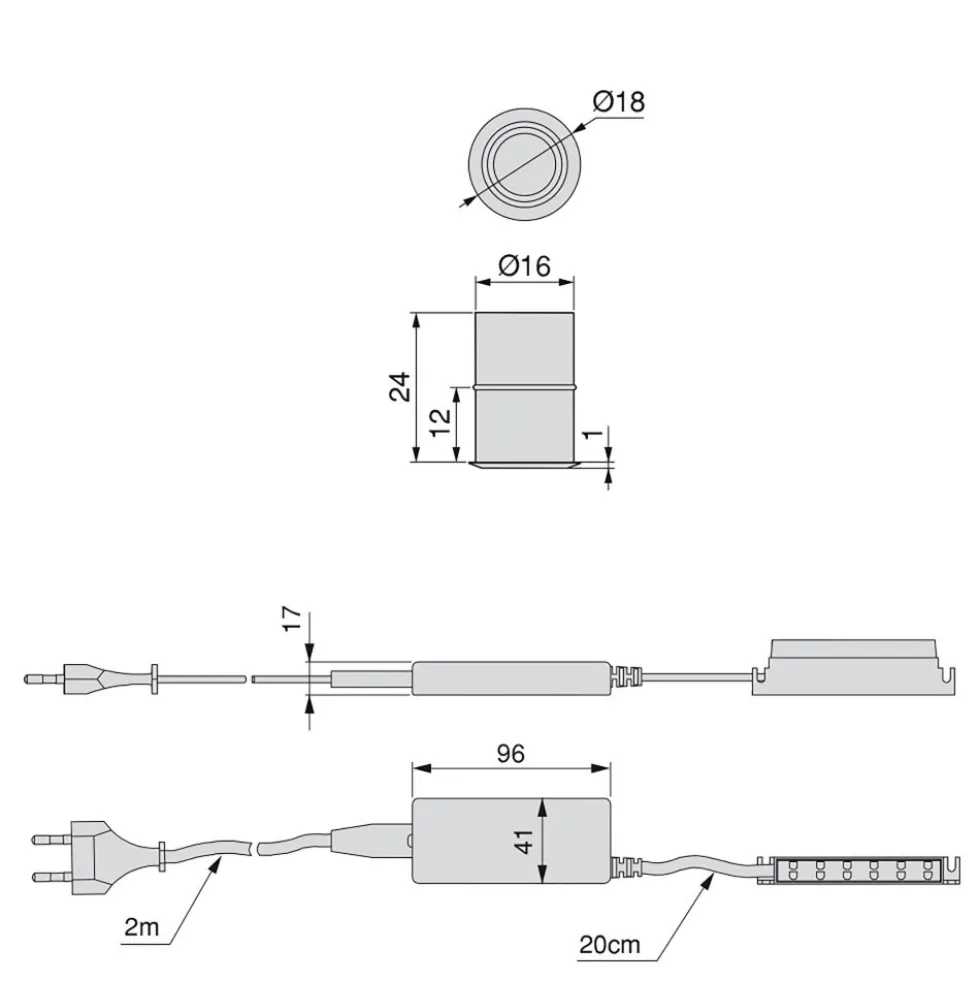 Spot LED - encastrable - 12 V - aluminium - kit de 6 - Alcor EMUCA