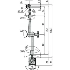 Support articulé magnétique - 352 mm MITUTOYO