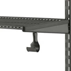 Support barre de penderie - tube de 25 mm - système suspendu - graphite ELFA