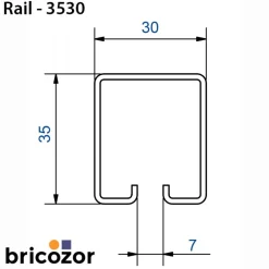 Support de fixation mural - pour rail SPORTUB 3530 - 3631M MANTION