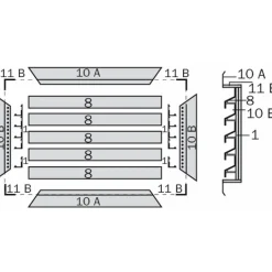 Support de lame 1 pour assemblage de grille 411 RENSON