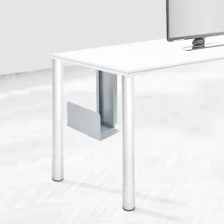 Support pour unité centrale CPU - acier finition aluminium peint EMUCA