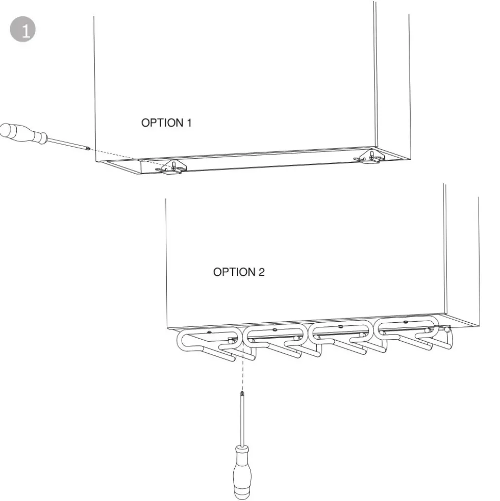 Support pour verres à pied - 4 barres - profondeur 280 mm EMUCA