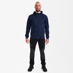 Sweat de travail imperméable zippé à capuche Extend - coloris bleu ENGEL