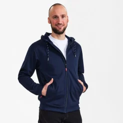 Sweat de travail imperméable zippé à capuche Extend - coloris bleu ENGEL