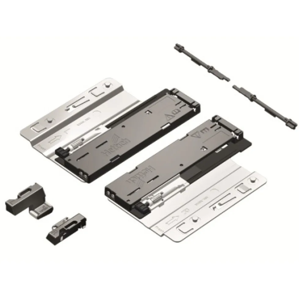 Système d'ouverture Push to open - pour coulisses Quadro V6 4D HETTICH