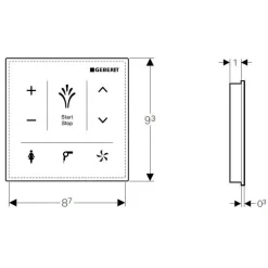 Tableau de commande mural sans fil pour WC lavant AquaClean GEBERIT
