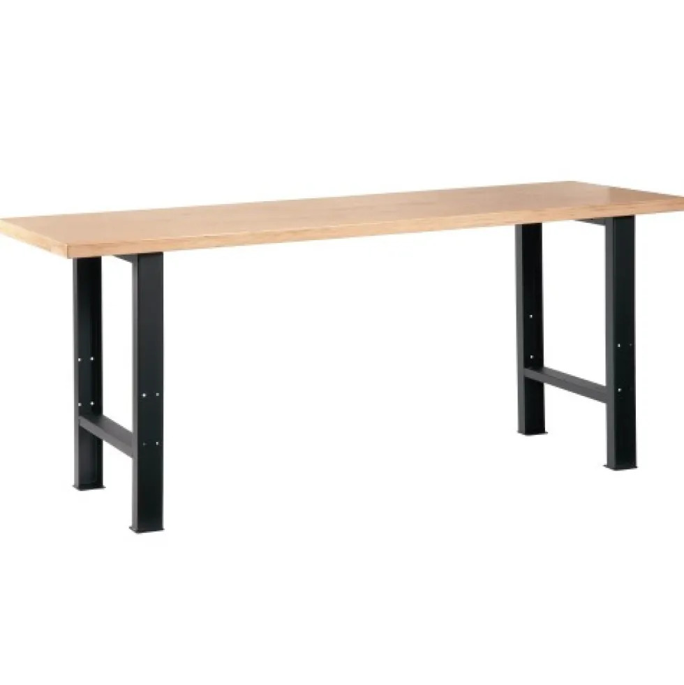 Établi bois avec 2 pieds et plateau - longueur 1,5 m SAM OUTILLAGE