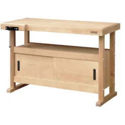 Établi bois - menuisier - caisson portes coulissantes - 1,2 m - presse OUTIFRANCE