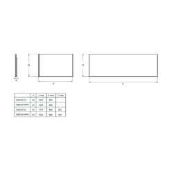 Tablier de baignoire frontal et latéral 182x92cm - recoupable sur mesure JACOB DELAFON
