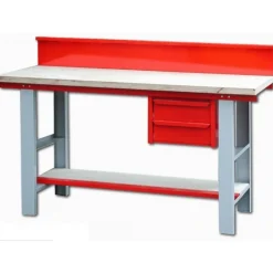Établi - métal bois - mécanicien - à rayon - 1,50 m - bloc 2 tiroirs OUTIFRANCE