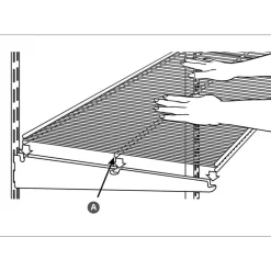 Étagère fil en acier pour système de crémaillère suspendue - graphite ELFA