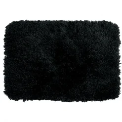 Tapis de bain - 55x65cm - Noir - Microfibre - antidérapant - Highland SPIRELLA