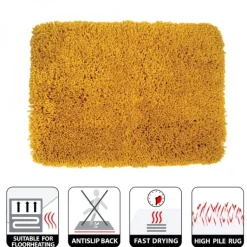 Tapis de bain - 55x65cm - Safran - Microfibre - antidérapant - Highland SPIRELLA