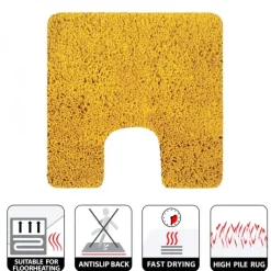 Tapis de WC - 55x55cm - Safran - Microfibre - antidérapant - Highland SPIRELLA
