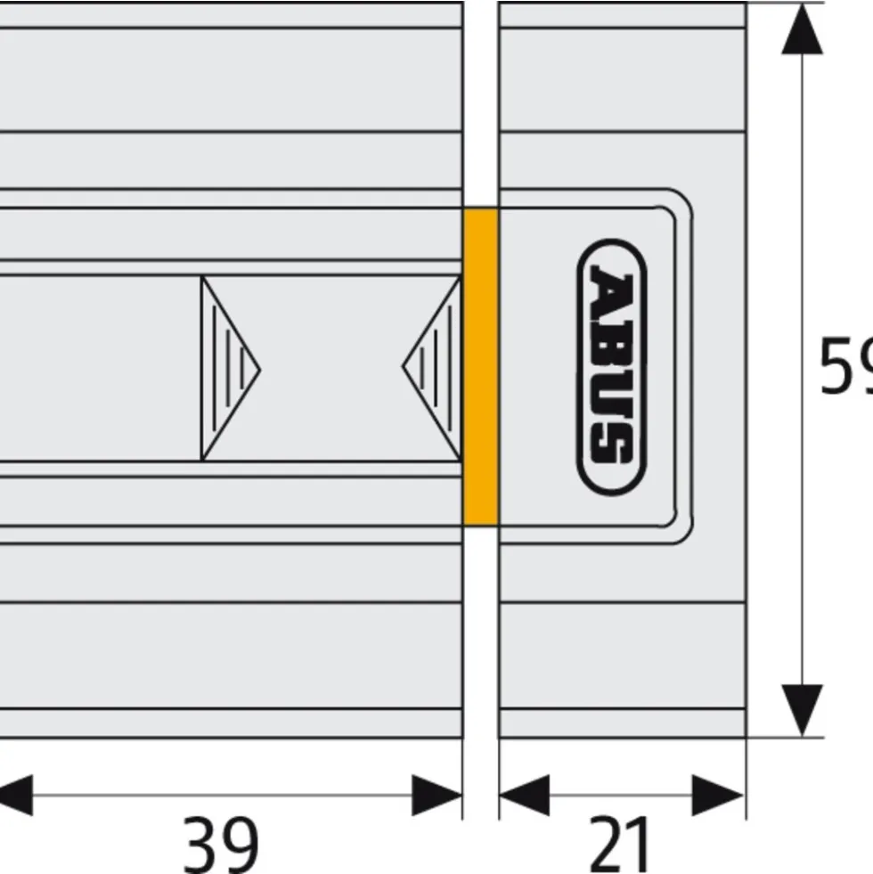 Targette coulissante compacte - pour porte intérieure - SR 30 ABUS
