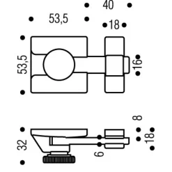 Targette à fléau - zamak chromé - 221 VACHETTE
