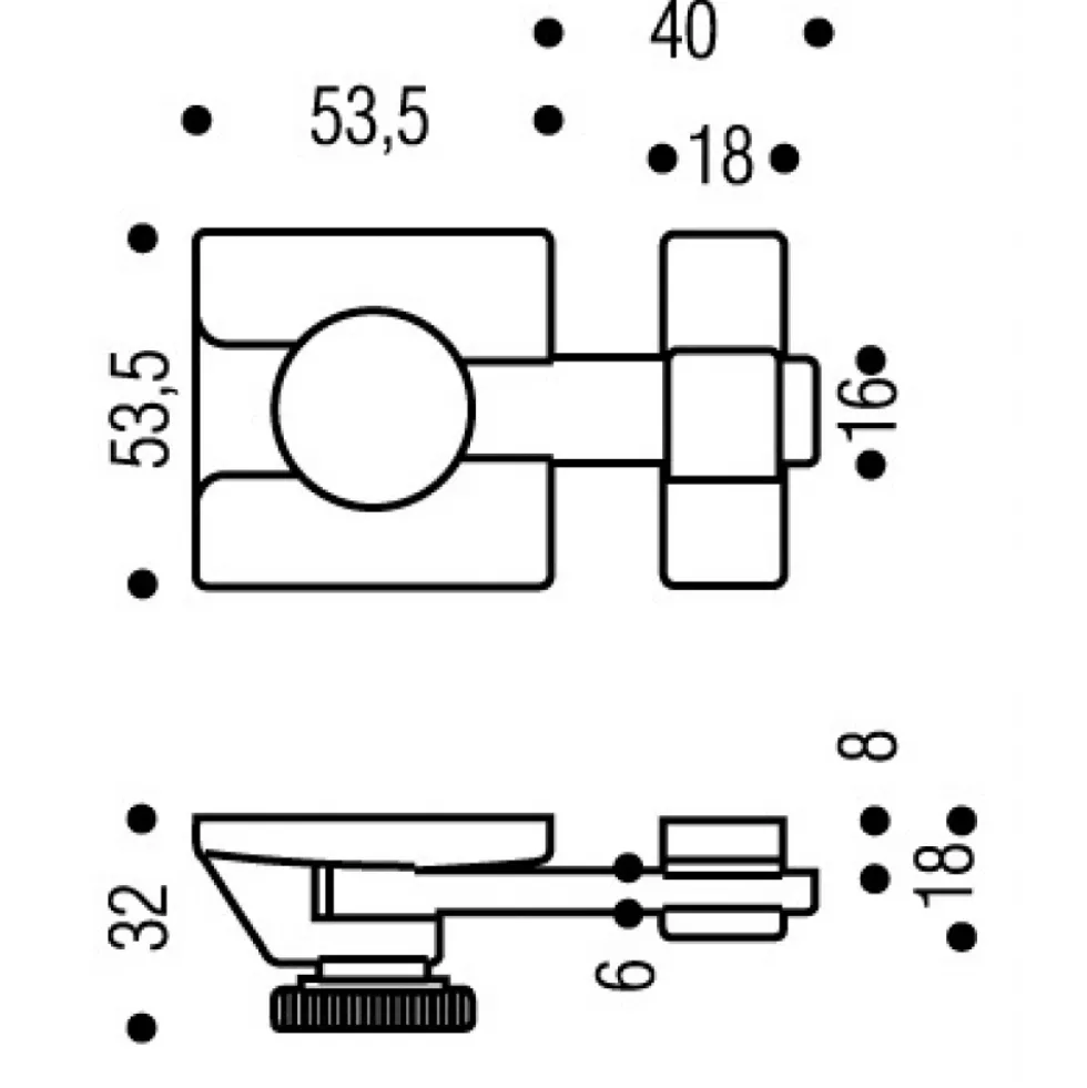 Targette à fléau - zamak chromé - 221 VACHETTE