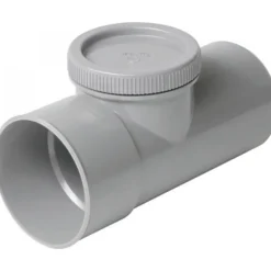 Té de visite pvc avec bouchon - mâle-femelle - diamètre 100 mm NICOLL