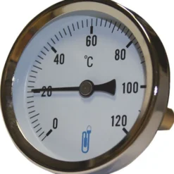 Thermomètre bimétallique à cadran - Ø 63 mm - plonge 40 mm - A45 DISTRILABO