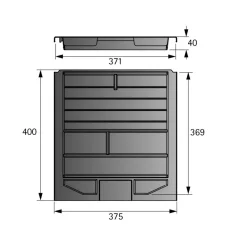 Tirettes-plumier - bac à ustensiles - pour caisson de bureau - Systema HETTICH