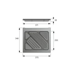 Tirettes-plumier - bac à ustensiles - pour caisson de bureau - Systema HETTICH