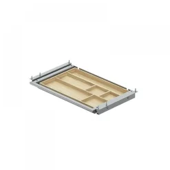Tiroir de bureau en acier et bambou SN Grip Steelforce - sous bureau HETTICH