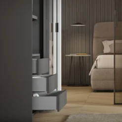 Tiroir extérieur Vertex 3D aluminium - hauteur 131 mm - charge 40 kg EMUCA
