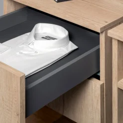 Tiroir extérieur Vertex 3D anthracite - 93 mm - 40 kg - push synchro EMUCA