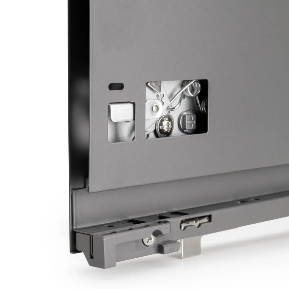 Tiroir extérieur Vertex 3D anthracite - 93 mm - 40 kg - push synchro EMUCA