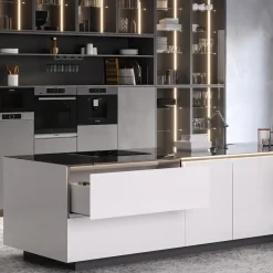 Tiroir extérieur Vertex 3D blanc - 178 mm - 40 kg - push synchro EMUCA