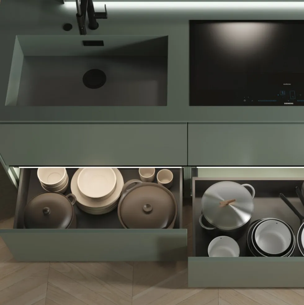 Tiroir extérieur Vertex 3D gris anthracite - hauteur 131 mm - charge 40 kg EMUCA