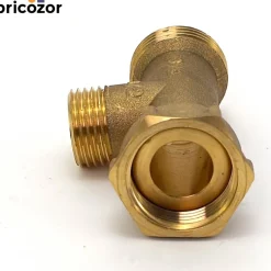 Té mâle avec écrou prisonnier avec joint plat F20x27 / M15x21 BRICOZOR