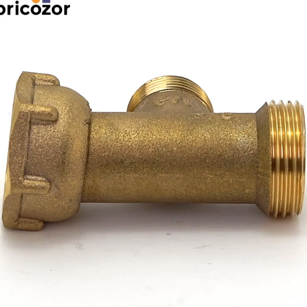 Té mâle avec écrou prisonnier avec joint plat F20x27 / M15x21 BRICOZOR