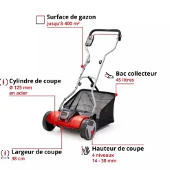 Tondeuse à main sur batterie - GE-HM 18/38 Li-Solo - Power X-Change EINHELL