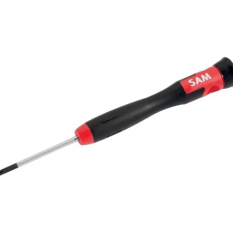 Tournevis de précision POZIDRIV® - corps de lame chromé et bout bruni SAM OUTILLAGE