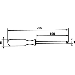 Tournevis porte-embout flexible 266-FM1 - embout 6 pans 1/4" SAM OUTILLAGE