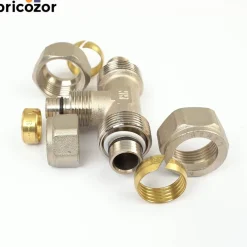 Té réduit à compression pour tube multicouche - diamètre 20-16-20 mm BOUTTÉ