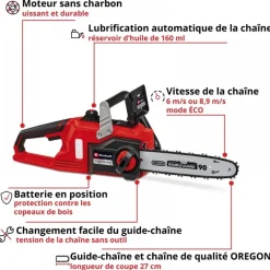 Tronçonneuse sans fil - 18V - FORTEXXA 18/30 - Solo - Power X-Change EINHELL