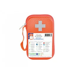 Trousse de secours "Artisan" 2/4 personnes en PU Orange Fluo FARMOR