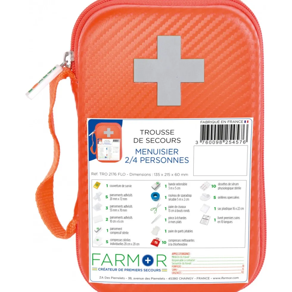 Trousse de secours spéciale menuisier - 2/4 personnes FARMOR