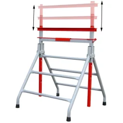 Tréteau bâtiment en acier - réglable - hauteur 80 à 130 cm OUTIFRANCE
