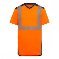 T-shirt haute visibilité à manches courtes BALI GRS G25 - orange fluo T2S