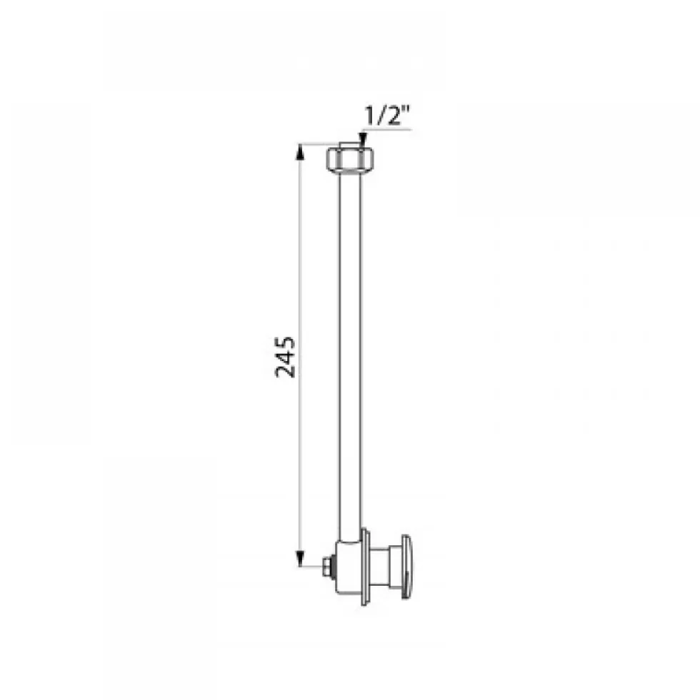 Tubulure d'alimentation F1/2" à effet d'eau pour urinoir DELABIE
