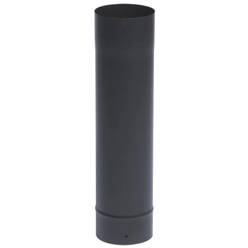 Tuyau acier émail noir mat - longueur 33 cm TEN
